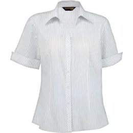 Ladies Quest Short Sleeve Blouse WhiteBlack